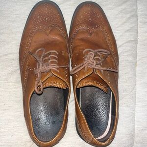 COLE HAAN Men Collen Wing Tip II British Tan Brown Oxford C12489 SZ 9.5 m